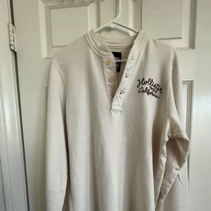 Hollister | Extra Large | Cream Long Sleeve Shirt | Like New